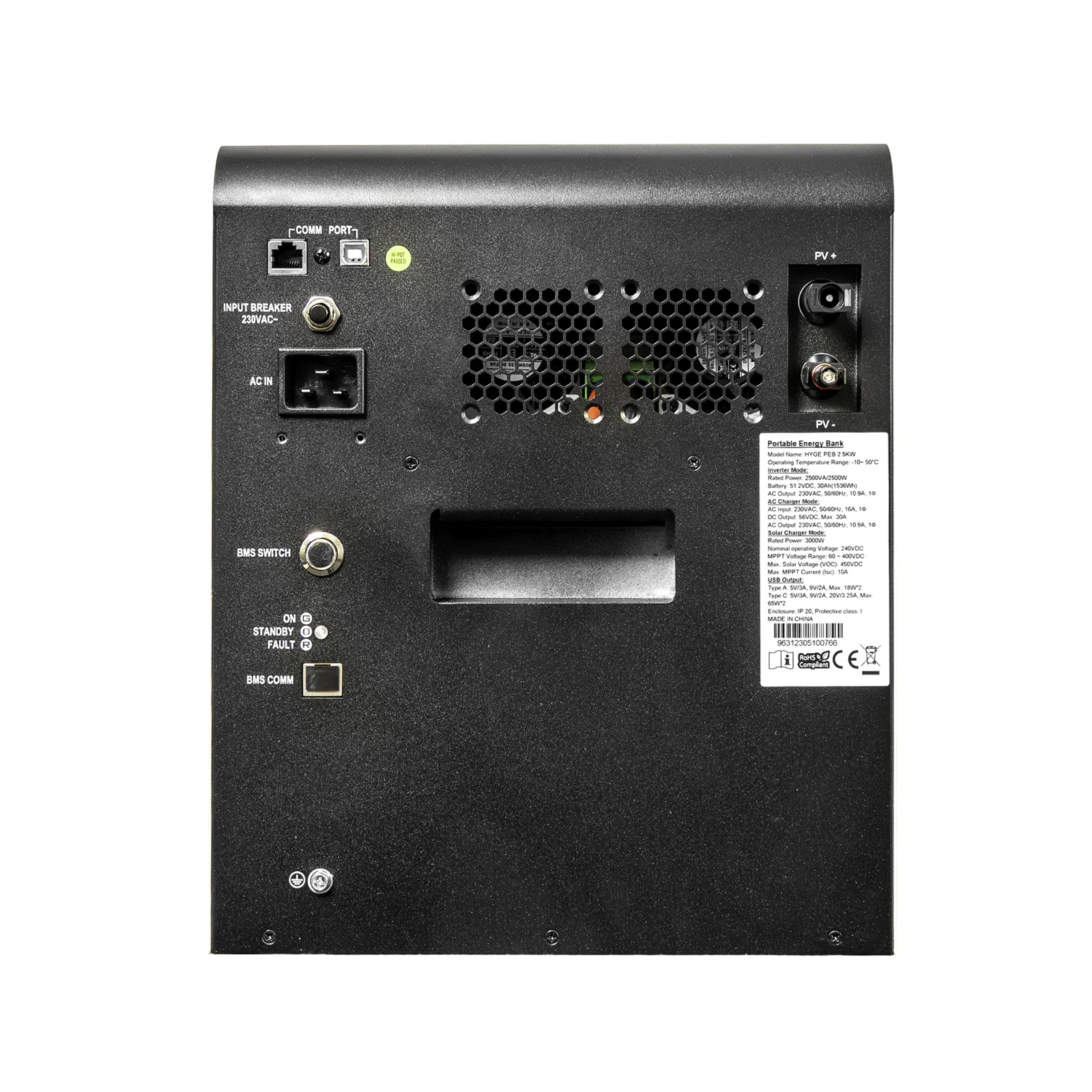 220V 2.5KW 1.53kWh  portable power station