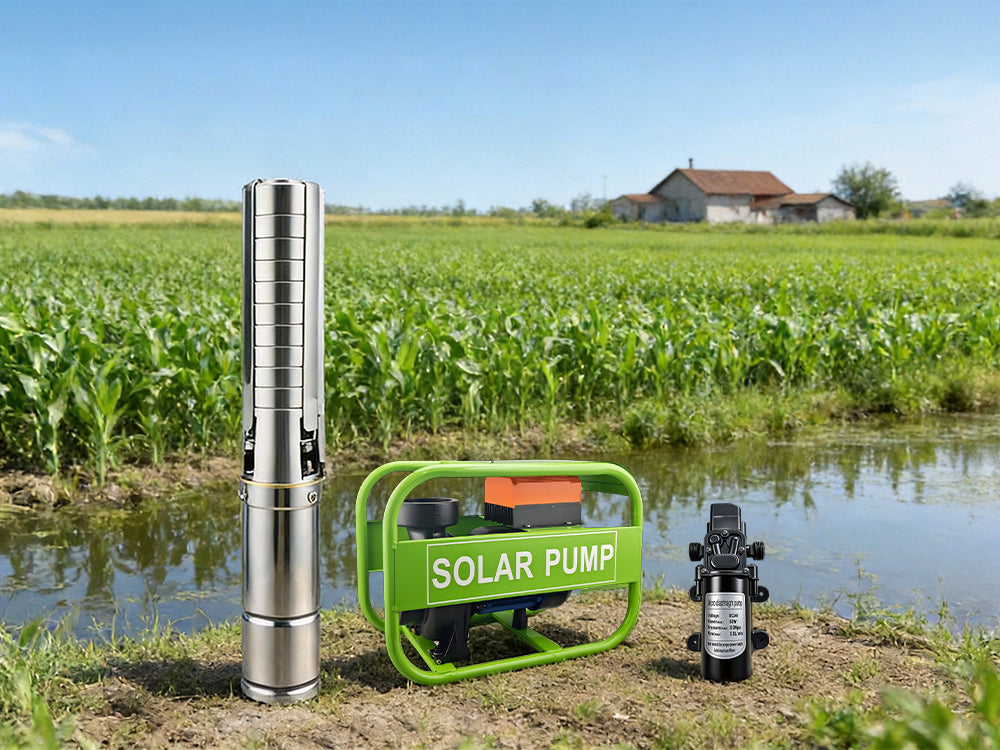 Centrifugal water pump, Diaphragm pump, Submersible well pump