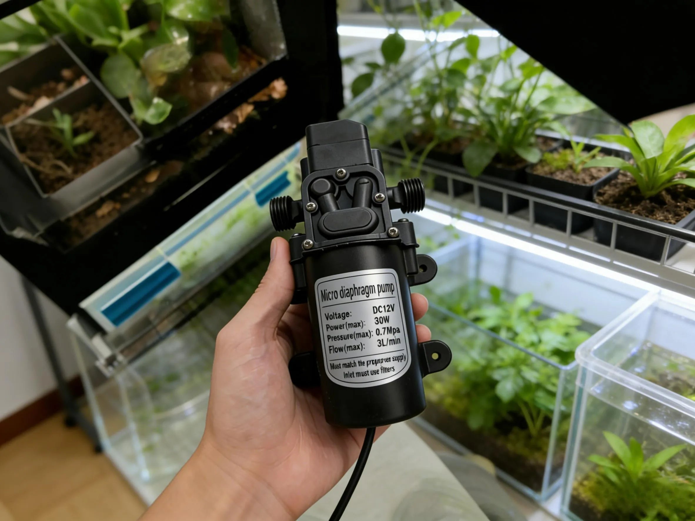 Flowatts 12V 30W Solar Diaphragm Pump for drip irrigation system