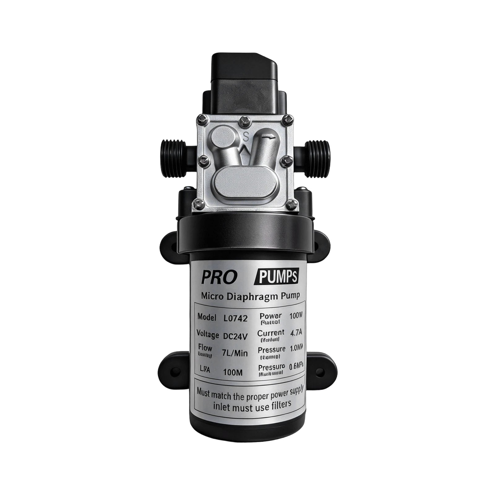 Flowatt 100W 24V Car Washe Diaphragm Pump-4