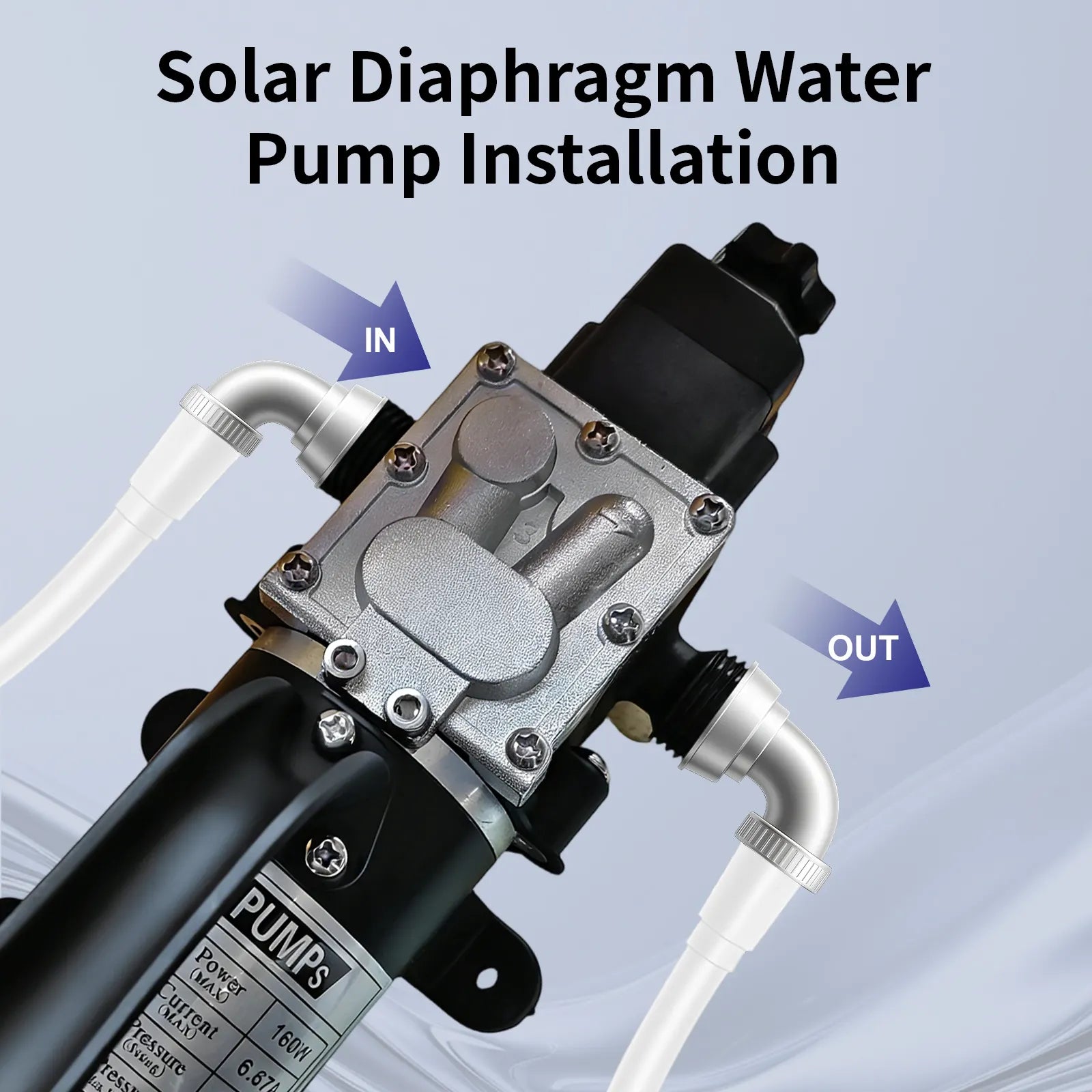 Flowatt 160W 24V Flushing Solar Diaphragm Pump-1