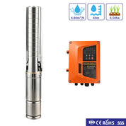 4inch 110VDC 1500W 130M Stainless Steel Solar Submersible Water Pump