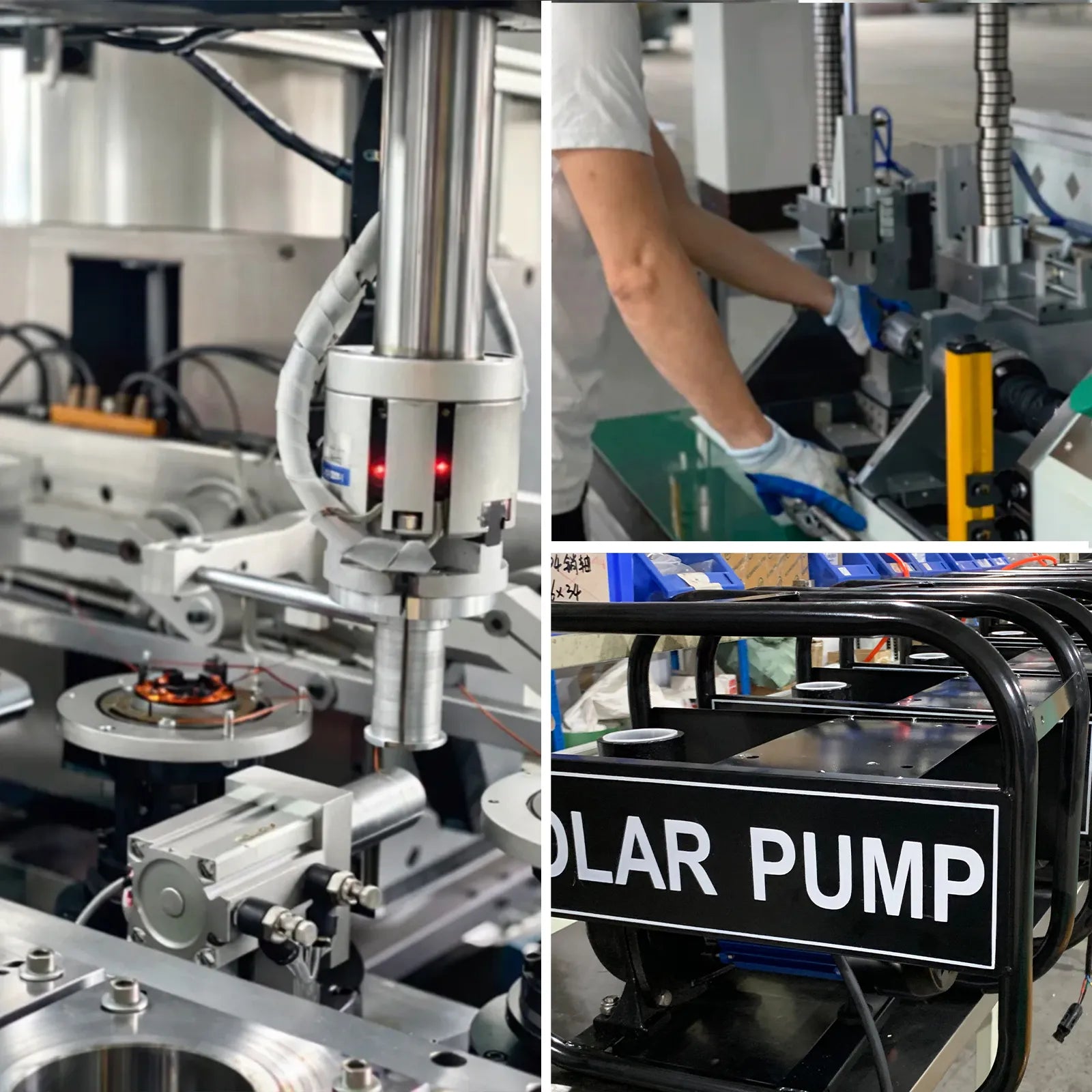 Centrifugal pump manufacturing in factory production line