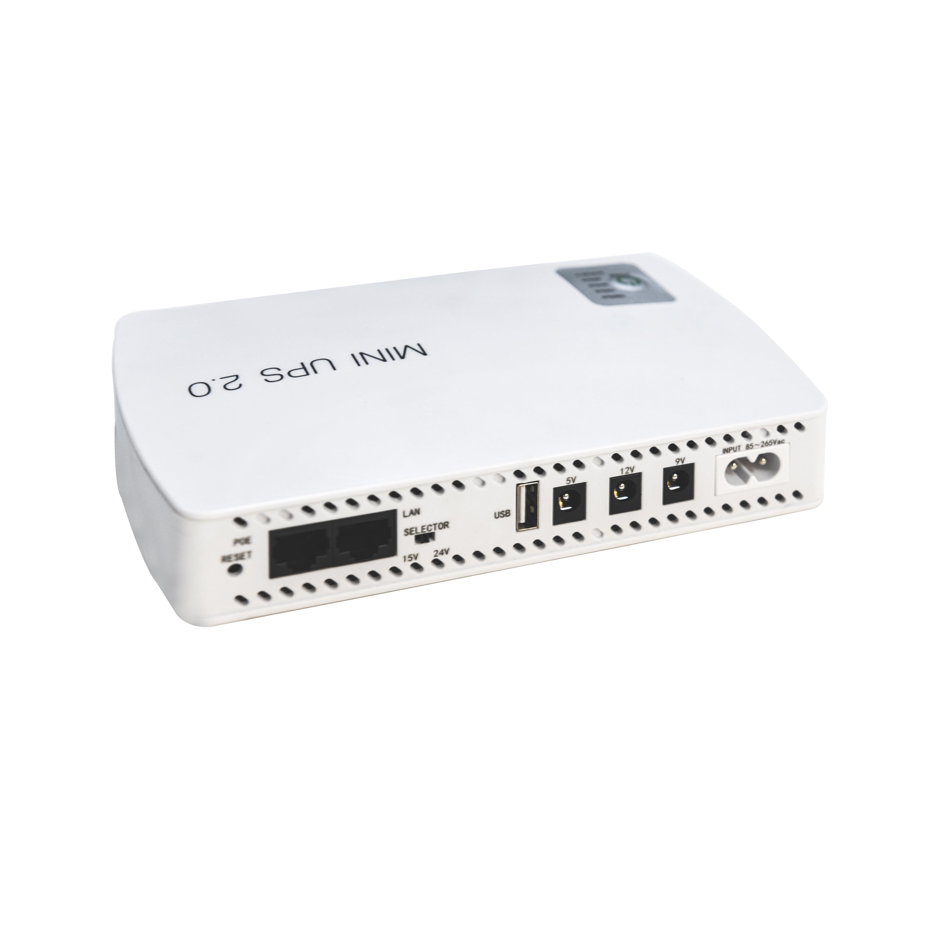 Mini DC UPS Battery Backup with PoE/USB/DC Outputs