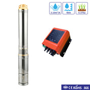 3inch 90VDC 1100W 106M Stainless Steel Reinforced Nylon Impeller Solar Deep Well Submersible Pump