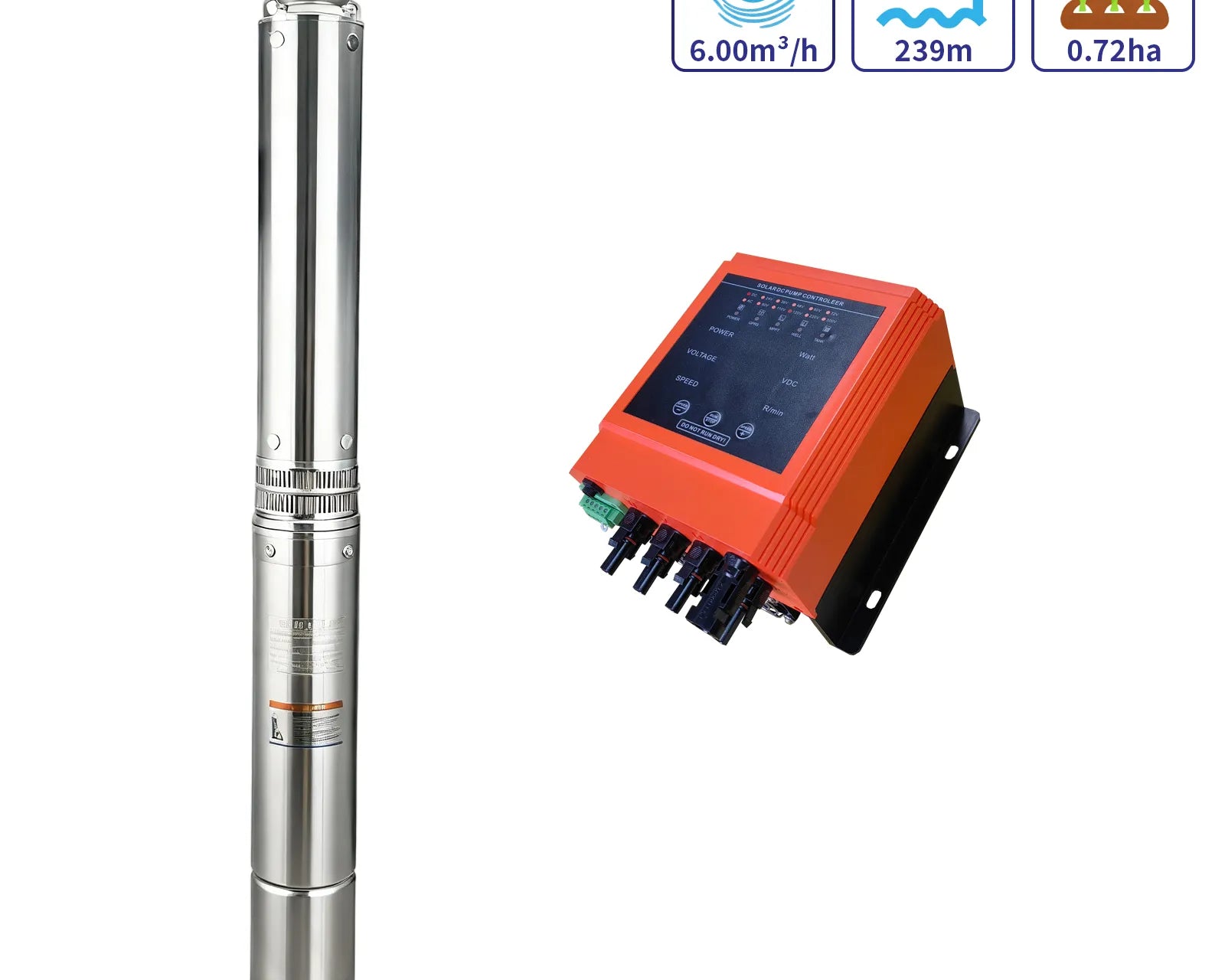 Flowatt 380V 5500W 320M solar deep well pump
