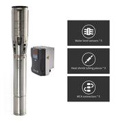 5inch 220VDC/VAC 2800W Stainless Steel Helical Rotor Impeller Solar Deep Well Submersible Pump