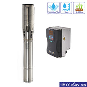 5inch 220VDC/VAC 2800W Stainless Steel Helical Rotor Impeller Solar Deep Well Submersible Pump