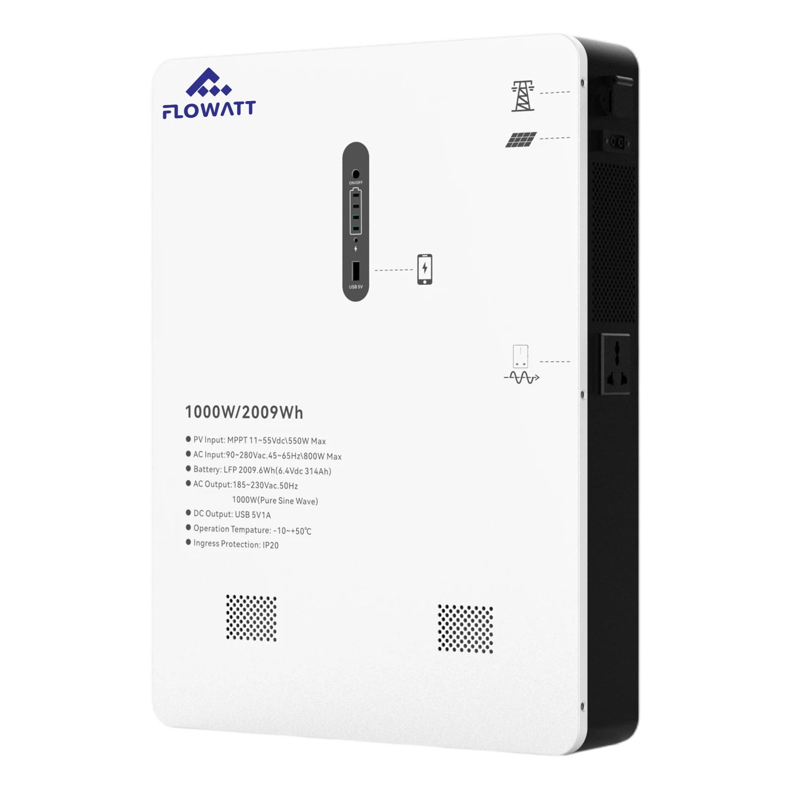 220V 1000W 2kWh All-In-One Portable Power Station Energy Storage System