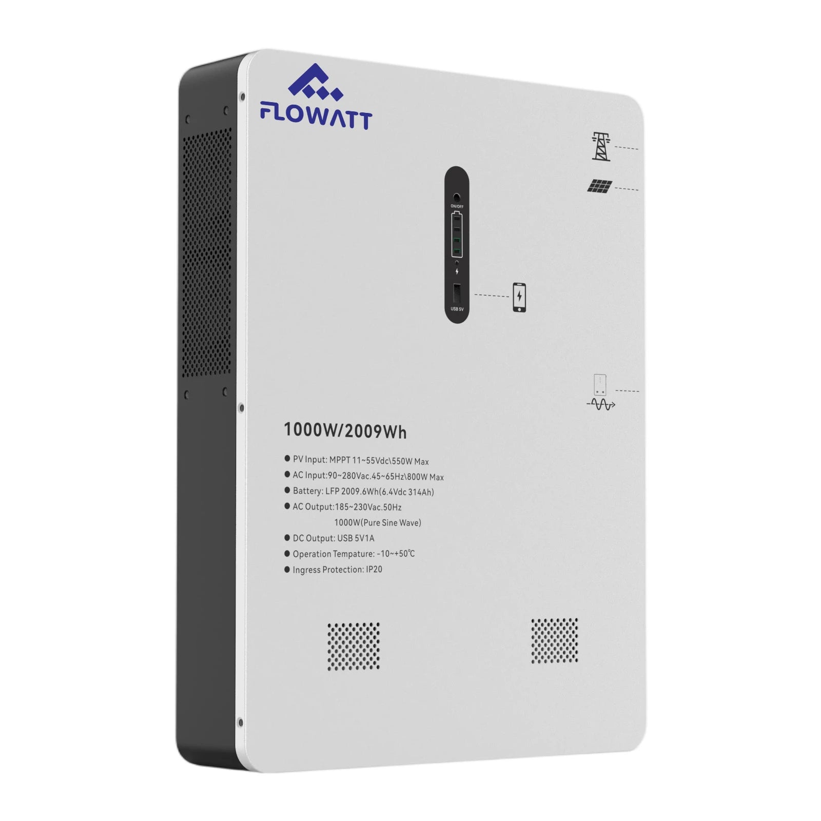 220V 1000W 2kWh All-In-One Portable Power Station Energy Storage System