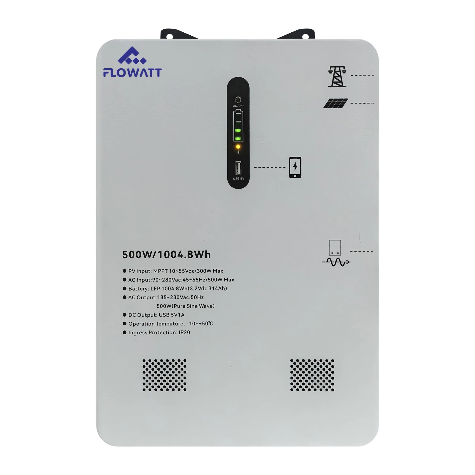 220V 500W 1kWh All-in-One Portable Power Station Energy Storage System