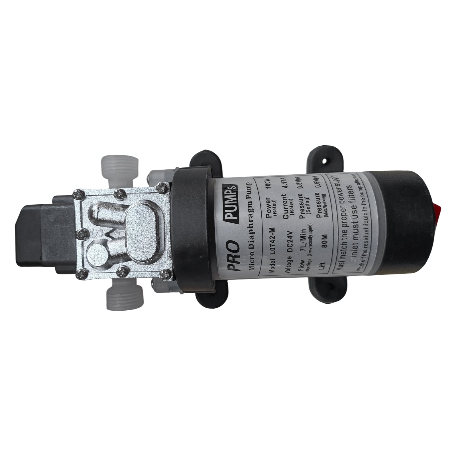 24VDC 100W 80M 7L/min 0.8Mpa Food Grade Solar  Diaphragm Water Pump