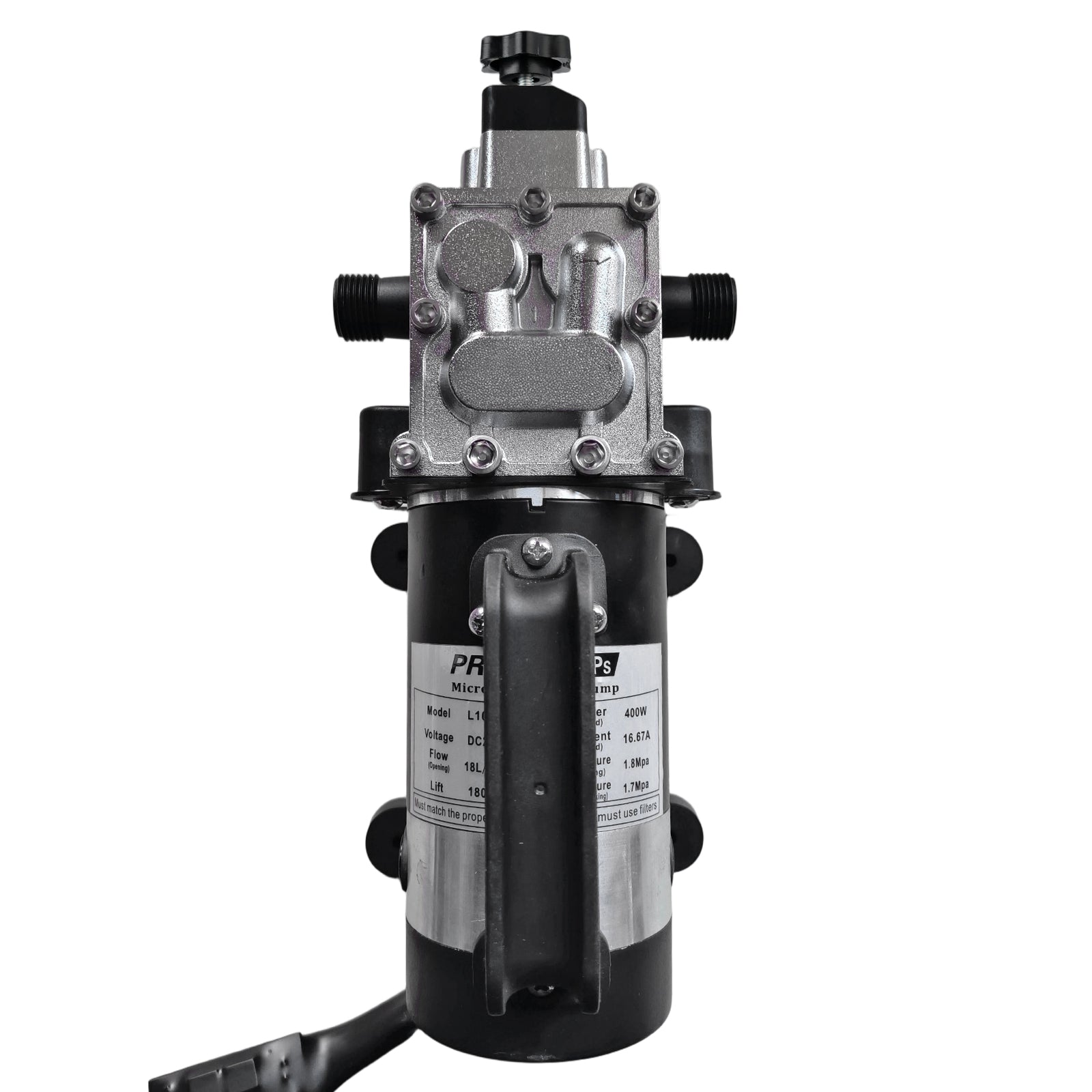 24VDC 400W 180M 18L/min 1.8Mpa Flushing Solar Diaphragm Pump