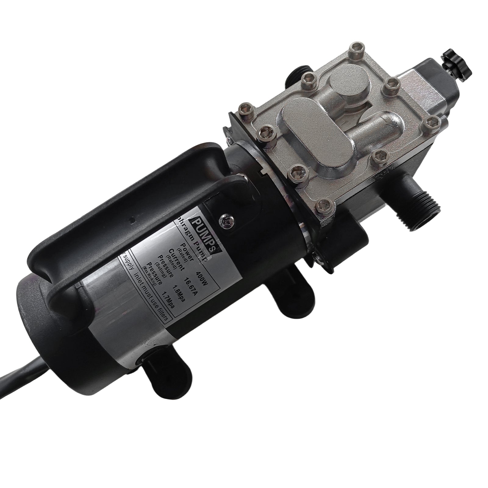 24VDC 400W 180M 18L/min 1.8Mpa Flushing Solar Diaphragm Pump