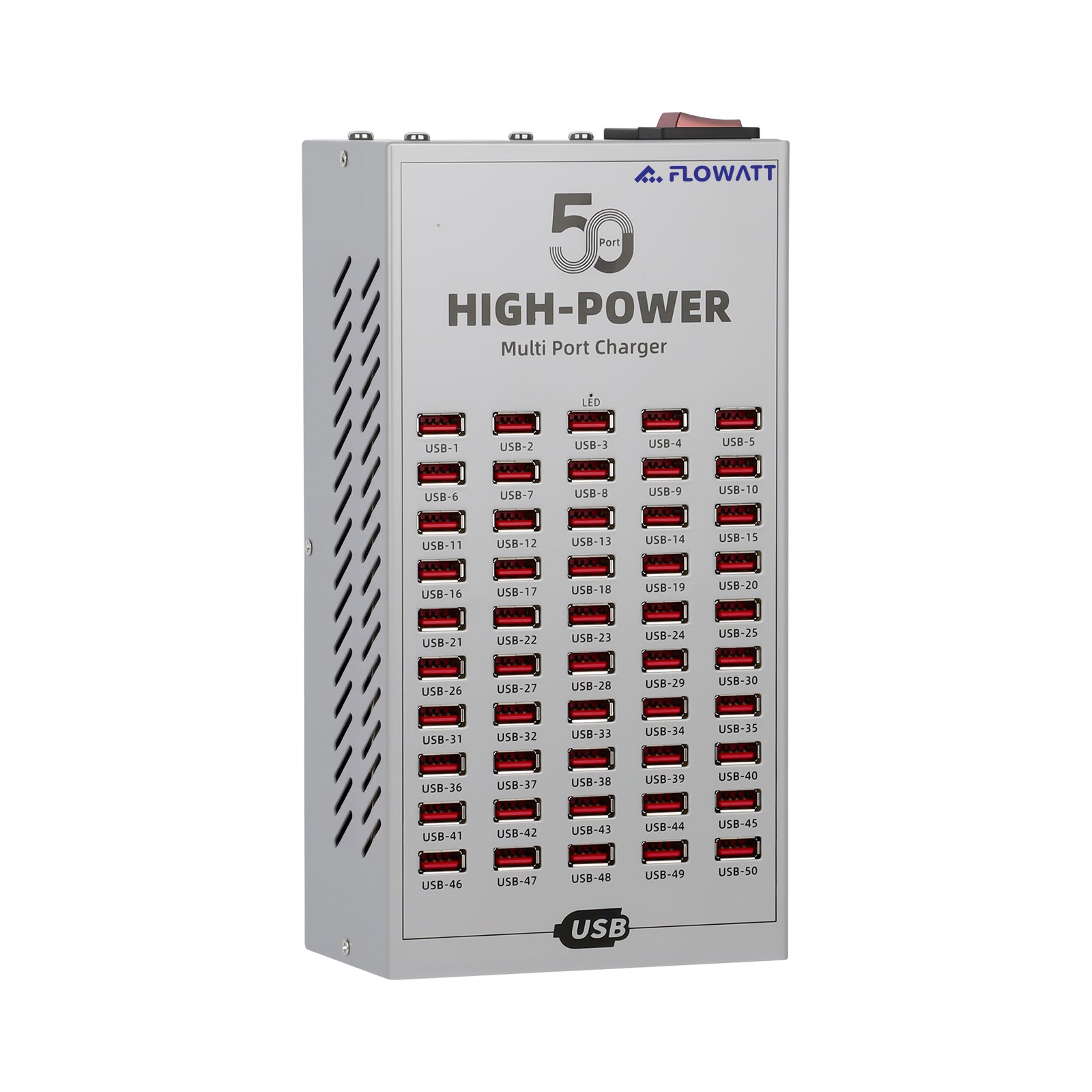 110VAC/220VAC 200W 5V1-2.4A 50 Ports USB-A Chargers