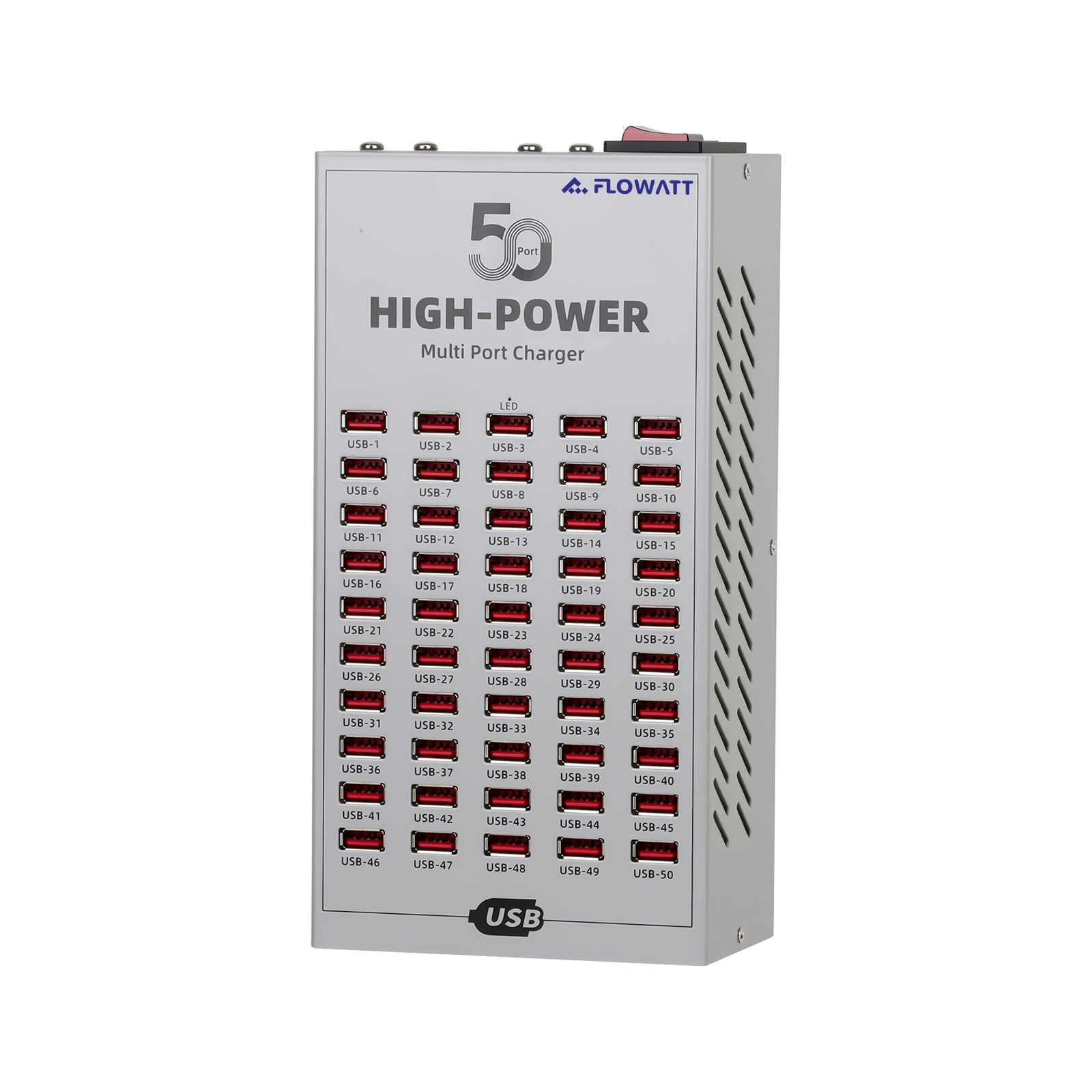 110VAC/220VAC 200W 5V1-2.4A 50 Ports USB-A Chargers