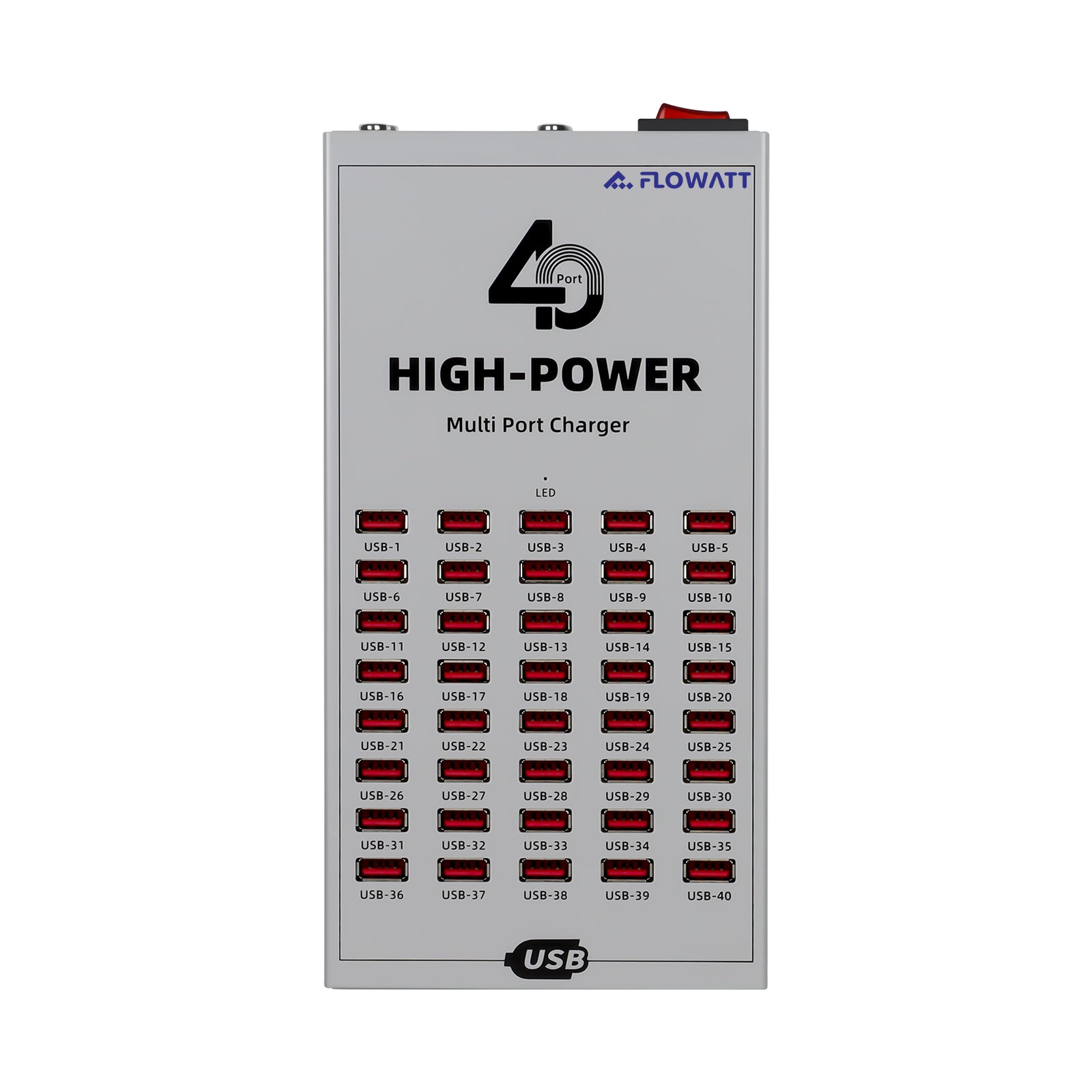 110VAC/220VAC 200W 5V1-2.4A 40 Port Usb Chargers