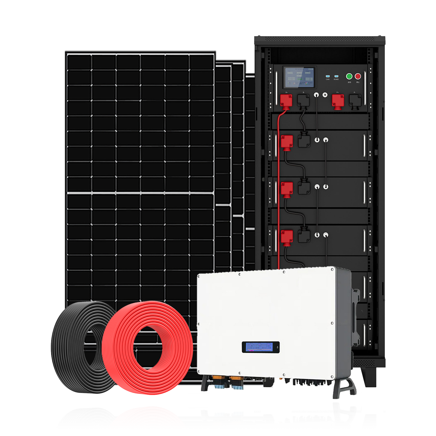 Flowatt Hybrid Three Phase 30KW Solar Energy System With Lithium Battery For Commercial Use