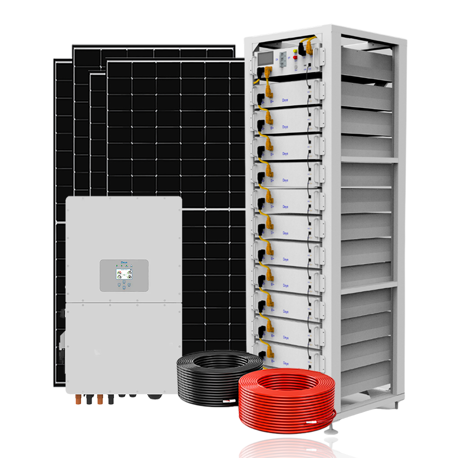 Flowatt 40KW High Voltage Solar Power Systems Three Phase Lithium Battery For Industrial Use