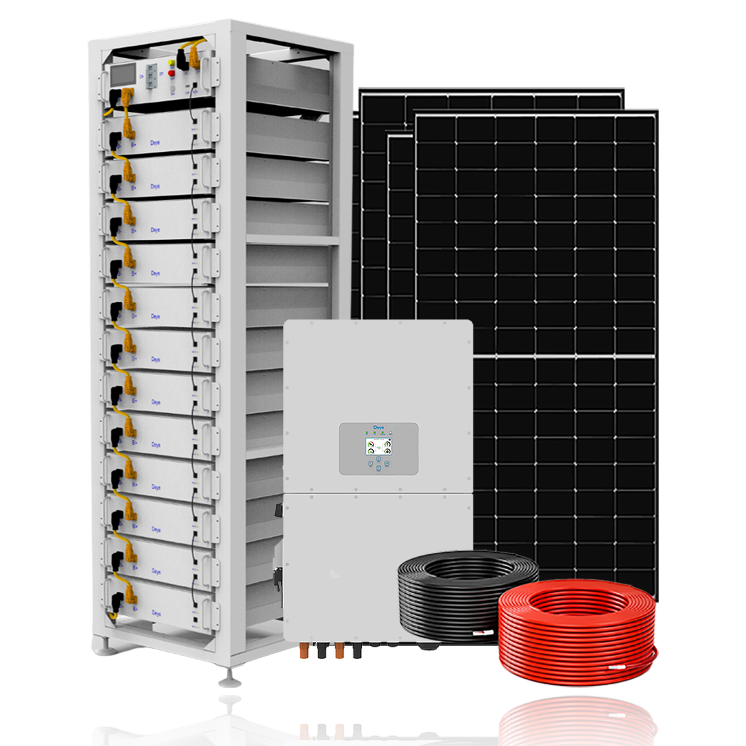 Flowatt 50KW High Voltage Solar Power Systems Three Phase Lithium Battery For Industrial Use