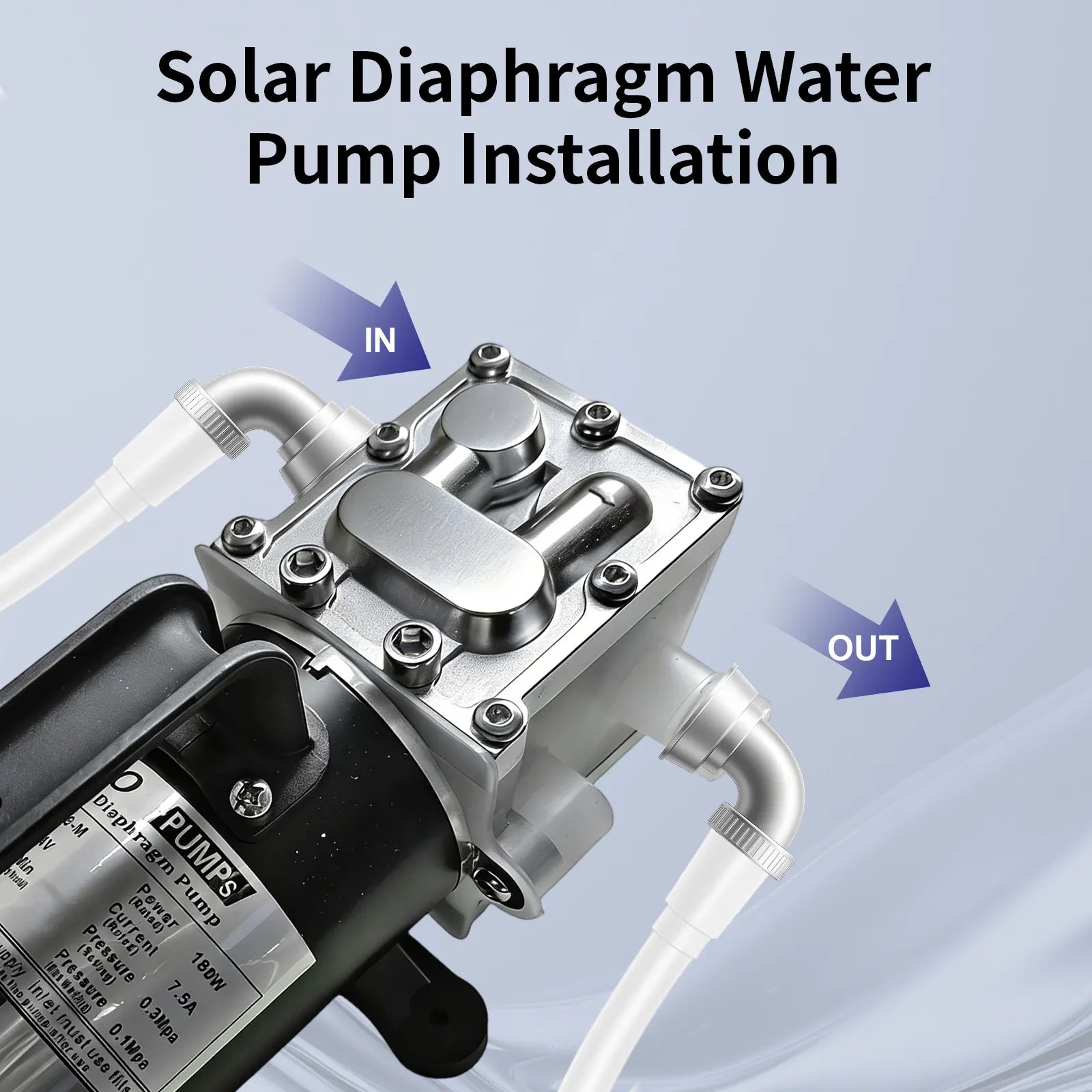 Flowatt 180W 24V Food Grade Solar Diaphragm Water Pump-2