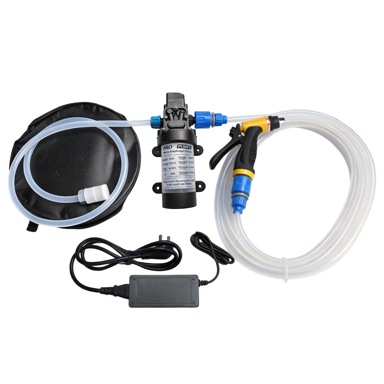 Flowatt 24VDC 80W Car Washer Set Diaphragm Pump