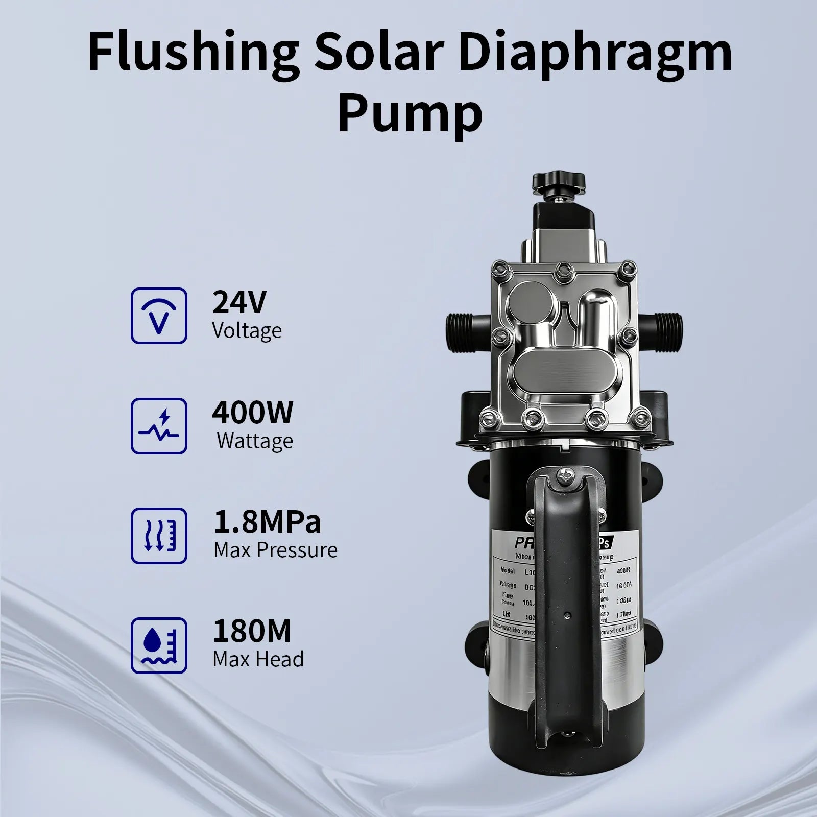Flowatt 400W Flushing Solar Diaphragm Pump