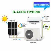 12,000 BTU Hybrid Solar Air Conditioner DC Inverter Split AC Cooling/Heating Fan