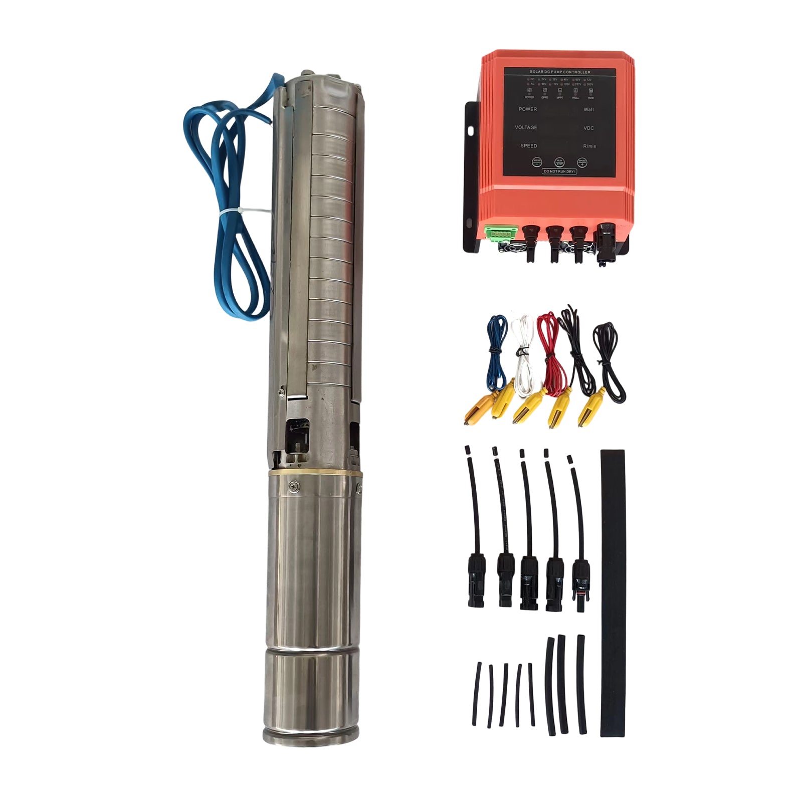 4inch 220VDC/VAC 2500W 185M Stainless Steel Solar Deep Well Submersible Pump