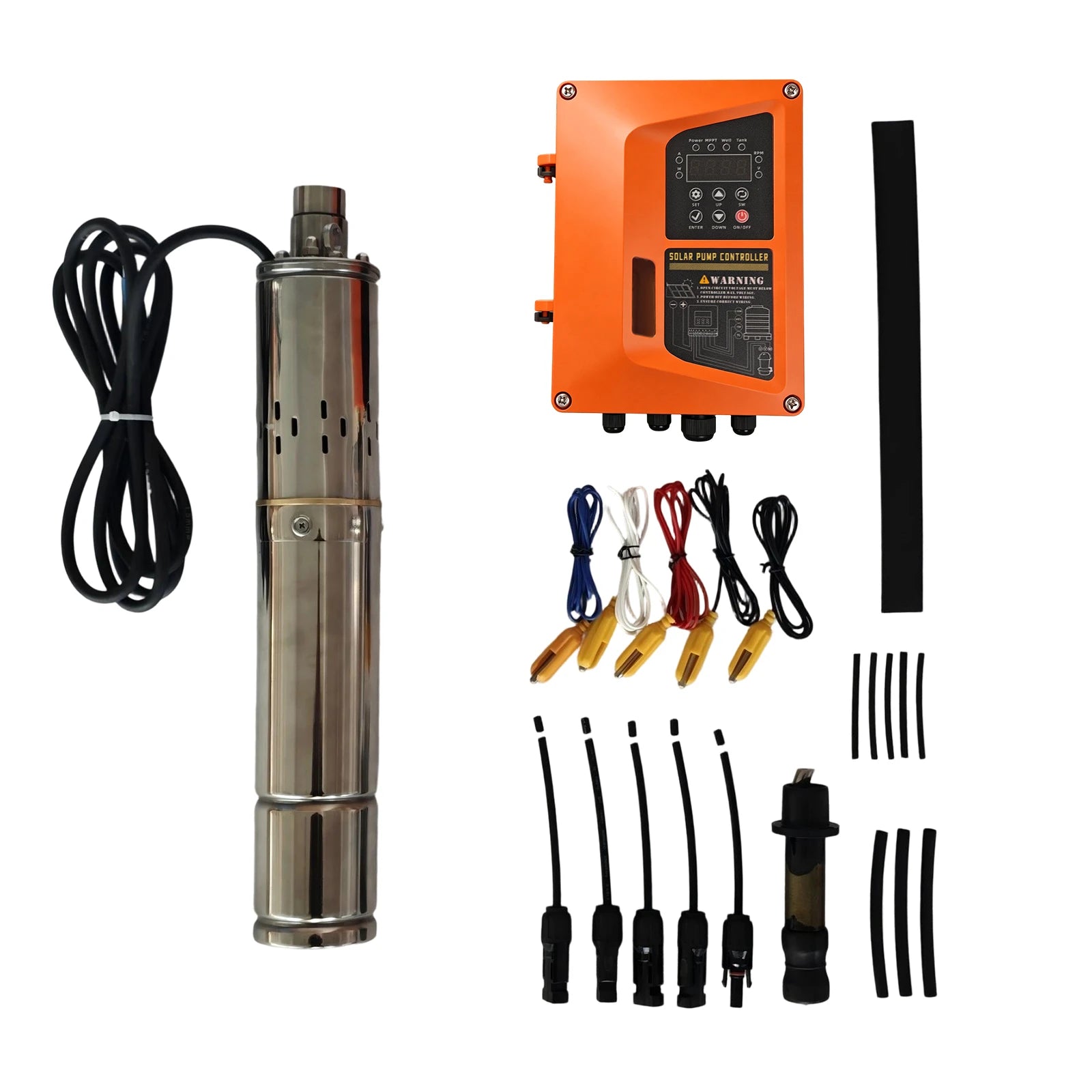 4 Zoll 72 VDC 650 W 80 M Solar-Edelstahl-Tiefbrunnenpumpe