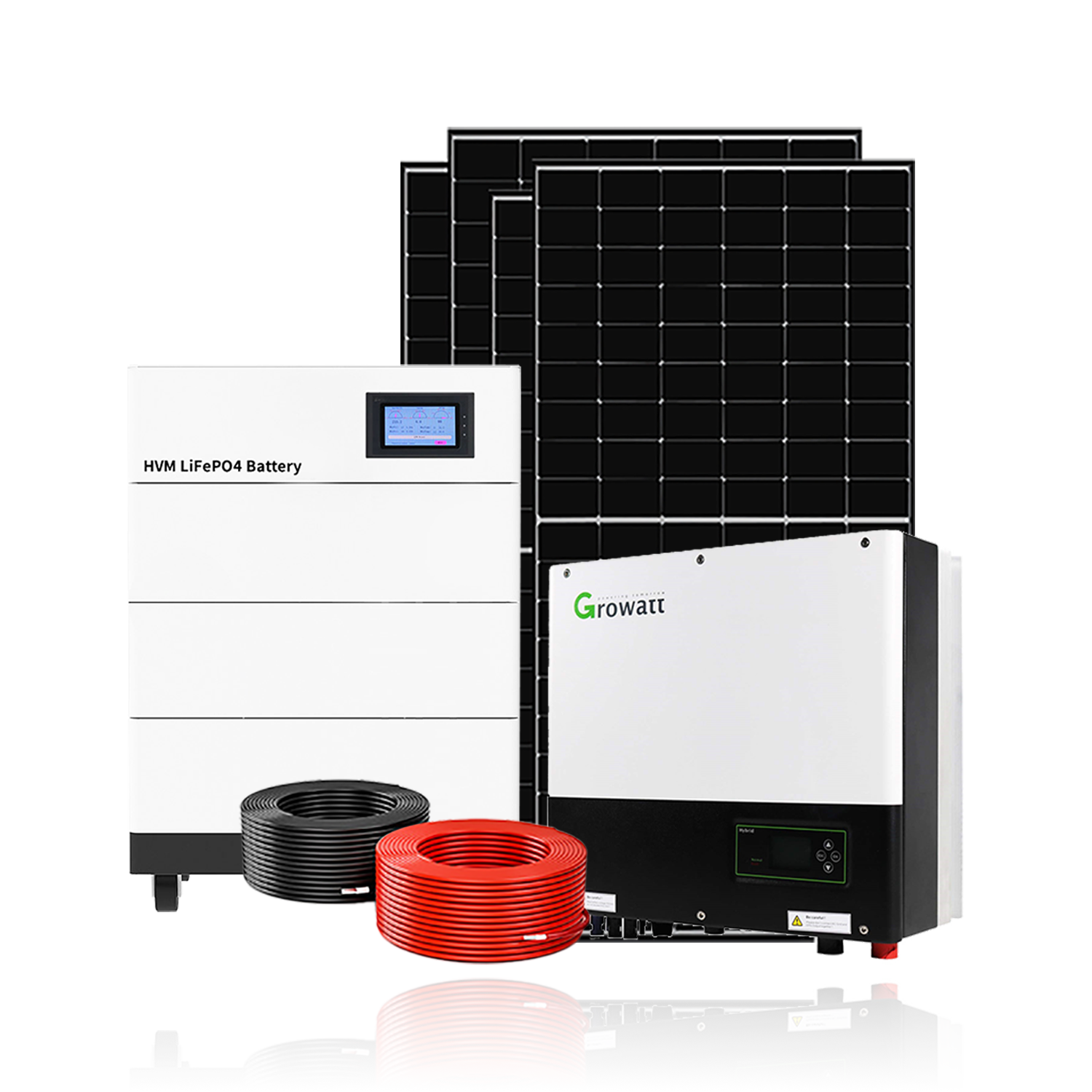 Flowatt FSG Series 5KW Single Phase Solar Power Panel Systems Lithium Battery For Household Equipment